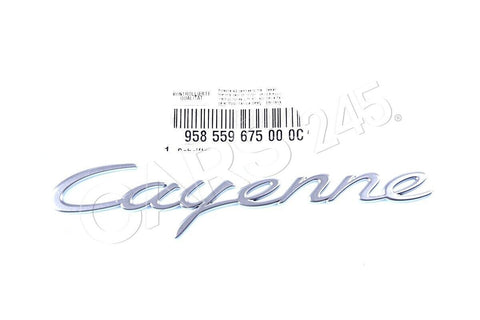 Porsche Cayenne Chrome Rear Tailgate Script Emblem Badge