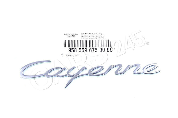 Porsche Cayenne Chrome Rear Tailgate Script Emblem Badge