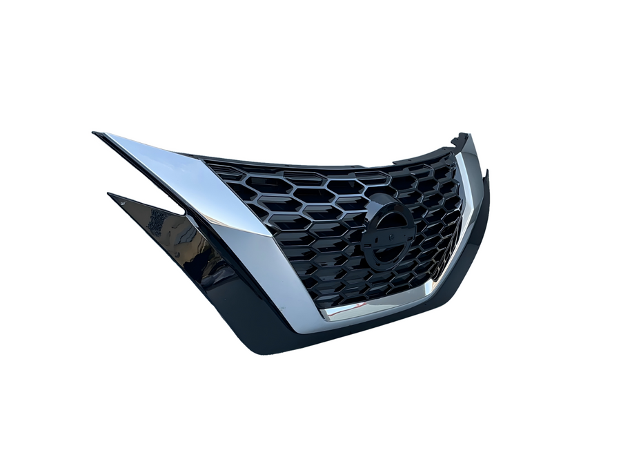 Nissan Juke 2019-2026 Front Grille Gloss Black W/Chrome Moulding & Camera Hole