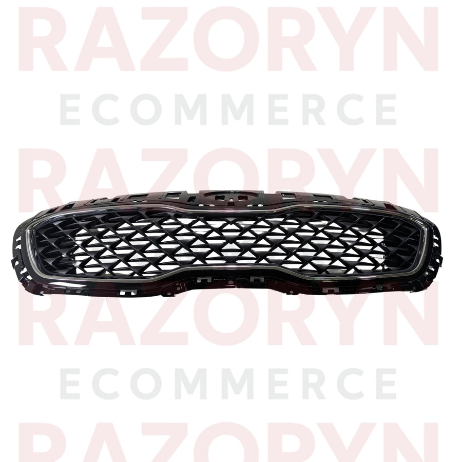 For Kia Sportage 2018-2022 Front Grill Matt Black with Chrome Surround Trim