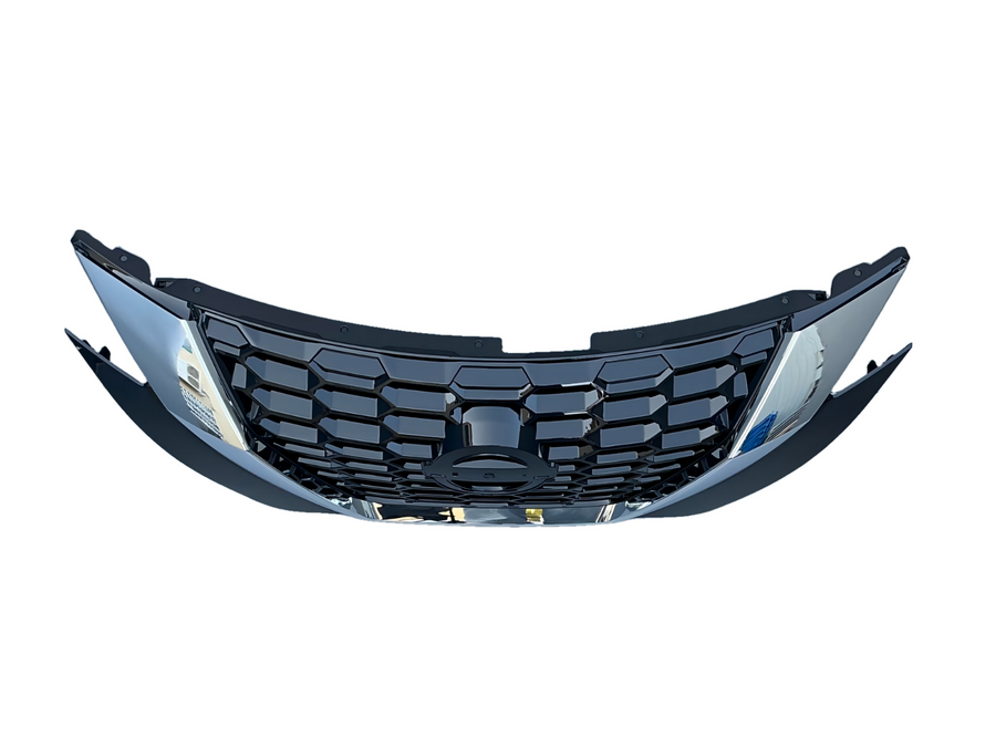 Nissan Juke 2019-2026 Front Grille Gloss Black W/Chrome Moulding & Camera Hole