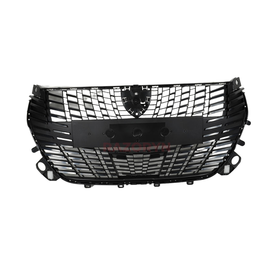 Peugeot 208 2024-2026 Front Bumper Main Grille with Cover (Black)